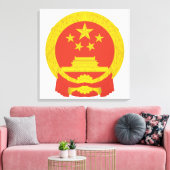 Nationaal Embleem van de Volksrepubliek China Canvas Afdruk (Insitu (Woonkamer))