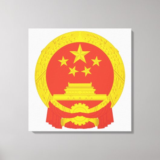 Nationaal Embleem van de Volksrepubliek China Canvas Afdruk (Voorkant)