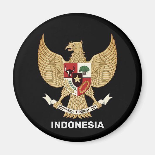 Nationaal Embleem van Indonesië Magneet (Voorkant)