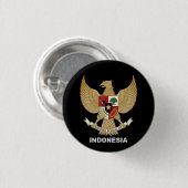 Nationaal Embleem van Indonesië Ronde Button 3,2 Cm (Voorkant /achterkant)