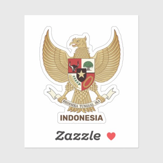 Nationaal Embleem van Indonesië Sticker (Vel)