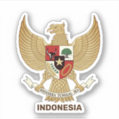 Nationaal Embleem van Indonesië Sticker (Voorkant)