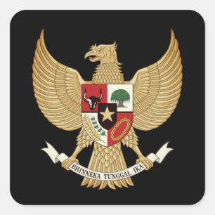 Nationaal Embleem van Indonesië Vierkante Sticker