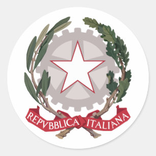 Nationaal embleem van Italië Ronde Sticker