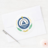 Nationaal embleem van Kaapverdië, Kaapverdië Ronde Sticker (Envelop)