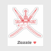 Nationaal embleem van Oman Sticker (Vel)