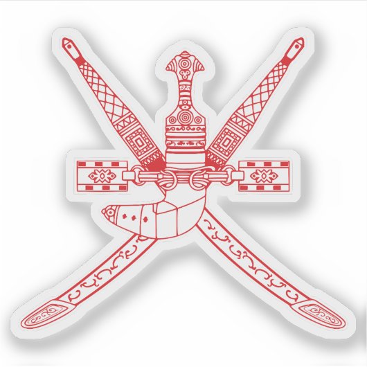 Nationaal embleem van Oman Sticker (Voorkant)