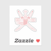 Nationaal Embleem van Oman Sticker (Vel)