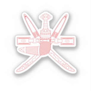 Nationaal Embleem van Oman Sticker
