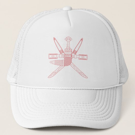 Nationaal Embleem van Oman Trucker Pet (Voorkant)