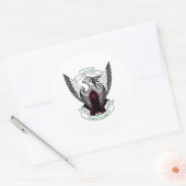 Nationaal embleem van Soedan Ronde Sticker (Envelop)