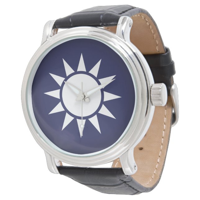 Nationaal Embleem van Taiwan Watch Horloge (Gekanteld)