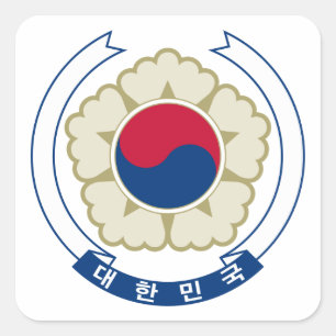 Nationaal Embleem van Zuid-Korea Vierkante Sticker