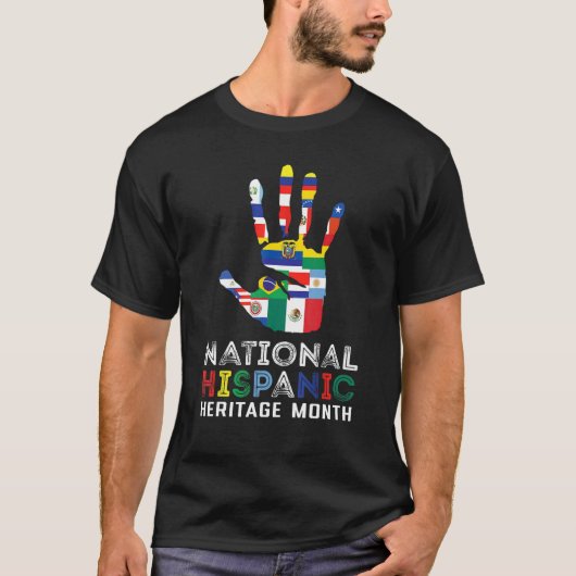 Nationaal erfgoed van de ispanic Month hispanic La T-shirt (Voorkant)