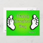 Nationaal ga Blootvoetse Dag 1 Juni Briefkaart (Voorkant / Achterkant)