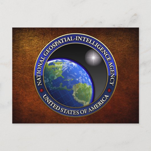 Nationaal Geospatial-Intelligence Agency (NGA) Briefkaart (Voorkant)