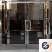 Nationaal Glas in lood Rocky Mountain Raamsticker (Kantoordeur)