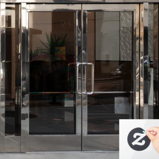 Nationaal Glas in lood Rocky Mountain Raamsticker (Kantoordeur)