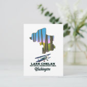 Nationaal herstelgebied meer van Chelan, washingto Briefkaart (Staand voorkant)