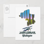 Nationaal herstelgebied meer van Chelan, washingto Briefkaart (Voorkant / Achterkant)