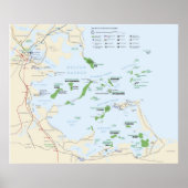 Nationaal herstelgebied van de Boston Harbor Islan Poster (Voorkant)