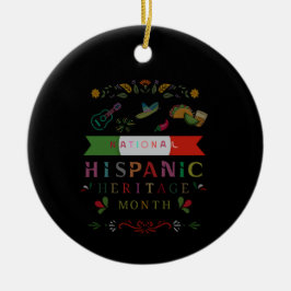 NATIONAAL HISPANIC HERITAGE MAAND ONTWERP KERAMISCH ORNAMENT