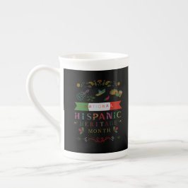 NATIONAAL HISPANIC HERITAGE MAAND ONTWERP PORSELEIN KOP