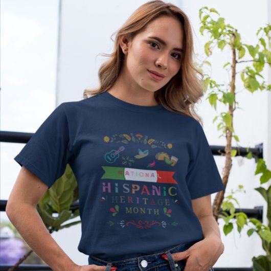 NATIONAAL HISPANIC HERITAGE MAAND ONTWERP T-SHIRT