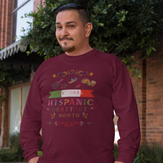 NATIONAAL HISPANIC HERITAGE MAAND ONTWERP T-SHIRT