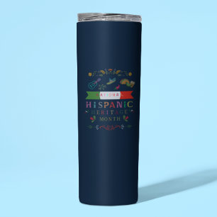 NATIONAAL HISPANIC HERITAGE MAAND ONTWERP THERMOSBEKER