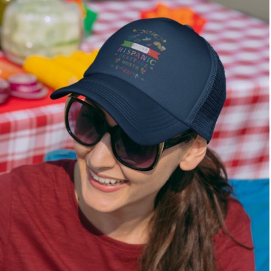 NATIONAAL HISPANIC HERITAGE MAAND ONTWERP TRUCKER PET