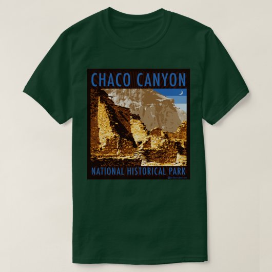 Nationaal Historisch Park Chaco Canyon T-shirt (Design voorkant)