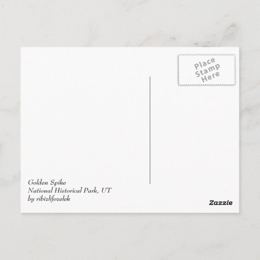 Nationaal historisch park Golden Spike Briefkaart (Achterkant)