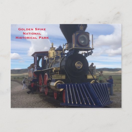Nationaal historisch park Golden Spike Briefkaart (Voorkant)