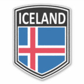 Nationaal - IJsland Sticker (Voorkant)