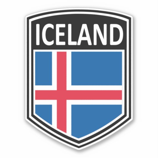 Nationaal - IJsland Sticker (Voorkant)