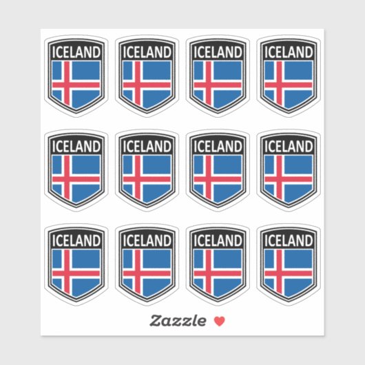 Nationaal - IJsland Sticker (Vel)