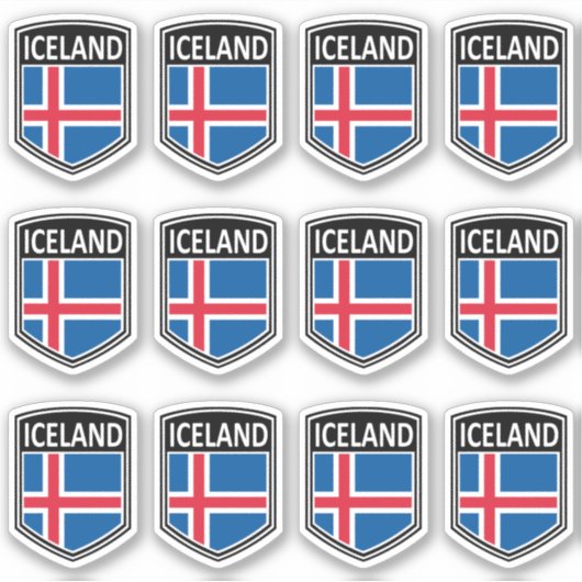 Nationaal - IJsland Sticker (Voorkant)