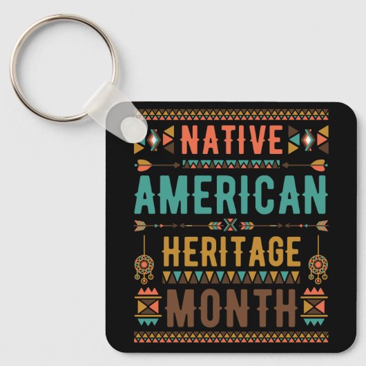 Nationaal Indiaans Amerikaans erfgoed Maand IND Sleutelhanger (Voorkant)