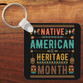 Nationaal Indiaans Amerikaans erfgoed Maand IND Sleutelhanger (Voorkant)