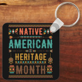 Nationaal Indiaans Amerikaans erfgoed Maand IND Sleutelhanger (Achterkant)
