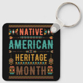 Nationaal Indiaans Amerikaans erfgoed Maand IND Sleutelhanger (Achterkant)