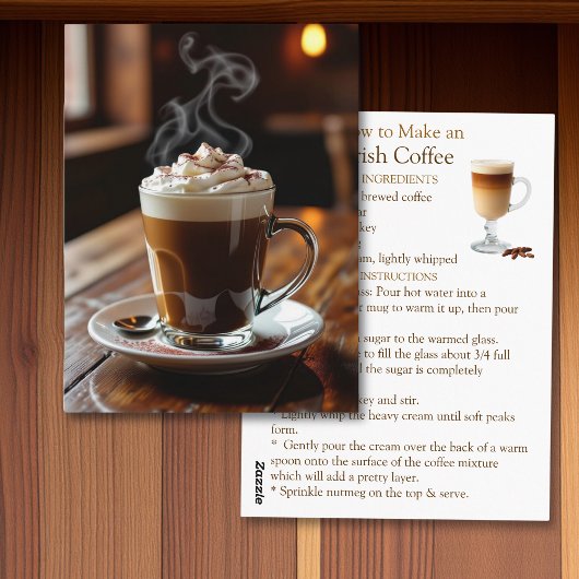 Nationaal Irlands Koffie Recept Briefkaart