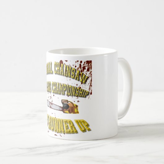 Nationaal kampioenschap motorzaag jongleren Chainz Koffiemok (Voorkant rechts)