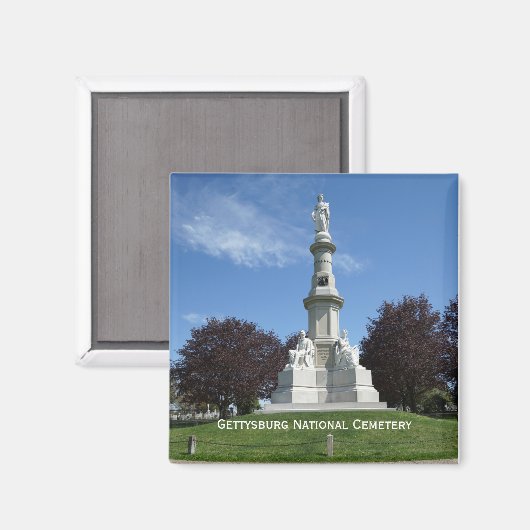 Nationaal kerkhof Gettysburg Magneet (Voorkant / Achterkant)