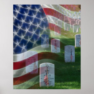Nationaal kerkhof van Arlington, Amerikaanse vlag Poster