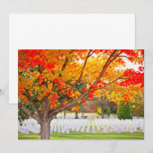 Nationaal kerkhof van Arlington in het najaar Kaart (Voorkant / Achterkant)