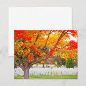 Nationaal kerkhof van Arlington in het najaar Kaart (Voorkant / Achterkant)