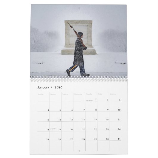 Nationaal kerkhof van Arlington Kalender (Jan 2026)