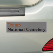 Nationaal kerkhof voor Trump — donkergrijs-Oranje Bumpersticker (Op auto)